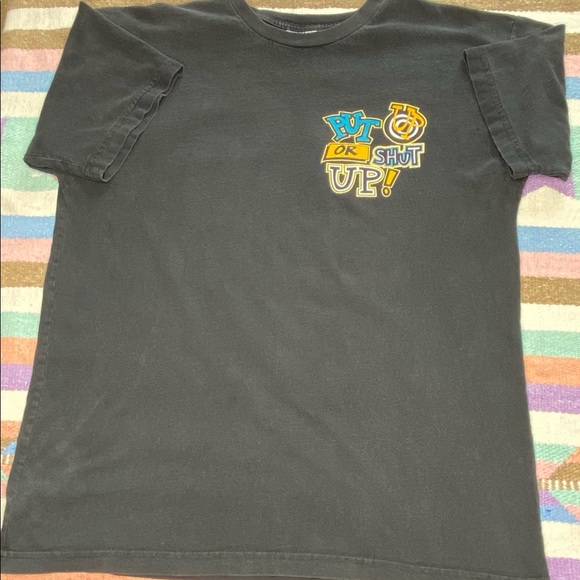 Vtg Cross Colours T Shirt 90s Put Up Or Shut Up - Picture 3 of 7